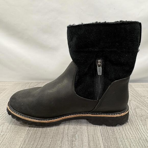 L.L.Bean Women’s Rugged Leather & Suede Boots - Size 10 Medium - Black - Picture 5 of 12